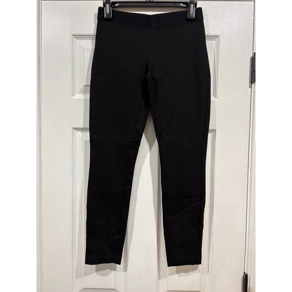 J Crew Pixie Pants Womens 2S Black Ponte Stretch Skinny Back Zip Short